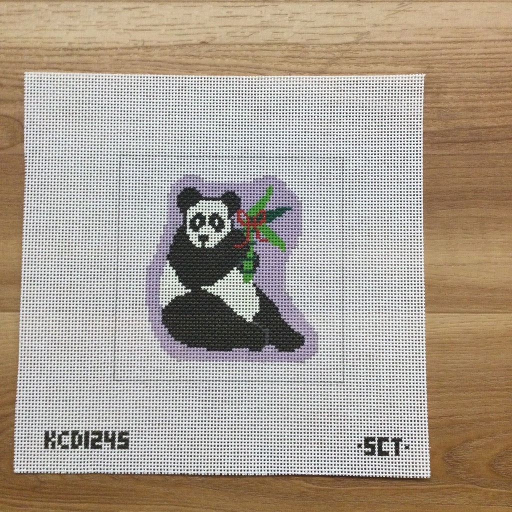 Panda Ornament Canvas - KC Needlepoint