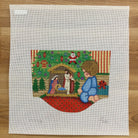 Boy with Nativity Set Topper Canvas - KC Needlepoint