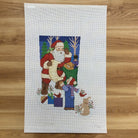 Santa with List Boy Stocking Canvas 7283 - KC Needlepoint