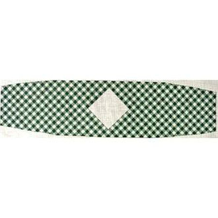 Green Gingham Cummerbund Canvas - KC Needlepoint