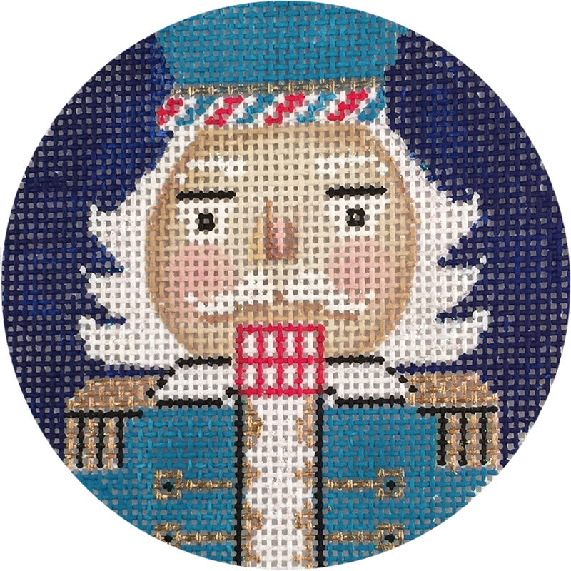 Turquoise Nutcracker Canvas - KC Needlepoint