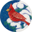 Cardinal in Tree Canvas - KC Needlepoint