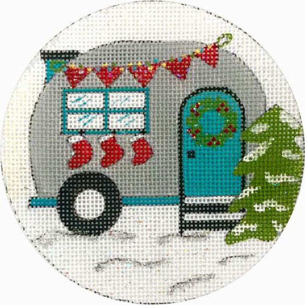 Christmas Trailer Canvas - KC Needlepoint