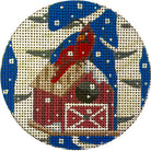 Cardinal and Birdhouse Canvas - KC Needlepoint