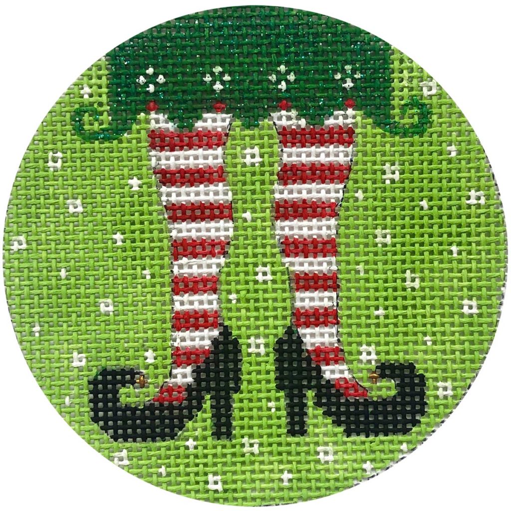 Girl Elf Feet Canvas - KC Needlepoint