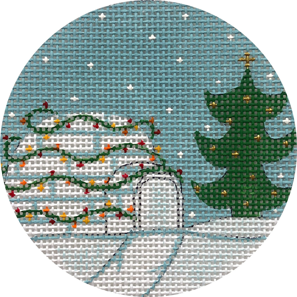 Christmas Igloo Canvas - KC Needlepoint