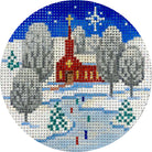 Church Scene Canvas - KC Needlepoint