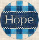 Hope Navy Gingham Canvas - KC Needlepoint