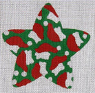 Star with Santa Hats Canvas - KC Needlepoint