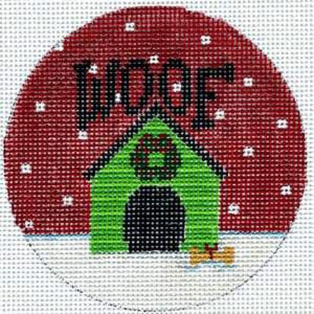 Woof Dog House Canvas - KC Needlepoint