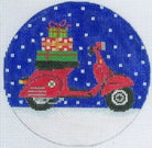 Vespa Holiday Canvas - KC Needlepoint