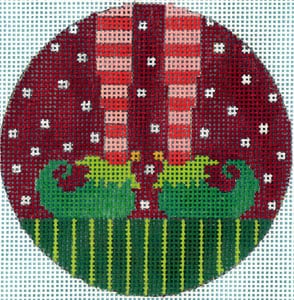 Santa's Helper Feet Canvas - KC Needlepoint