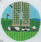 Golf Feet Man Checks Canvas - KC Needlepoint