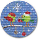 Birds on Branch Canvas - KC Needlepoint