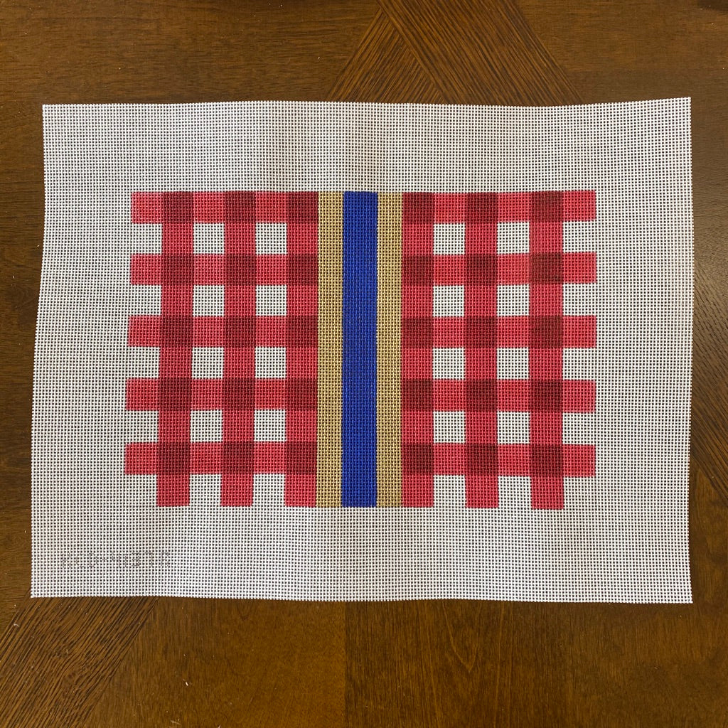 Gingham Clutch Canvas - KC Needlepoint