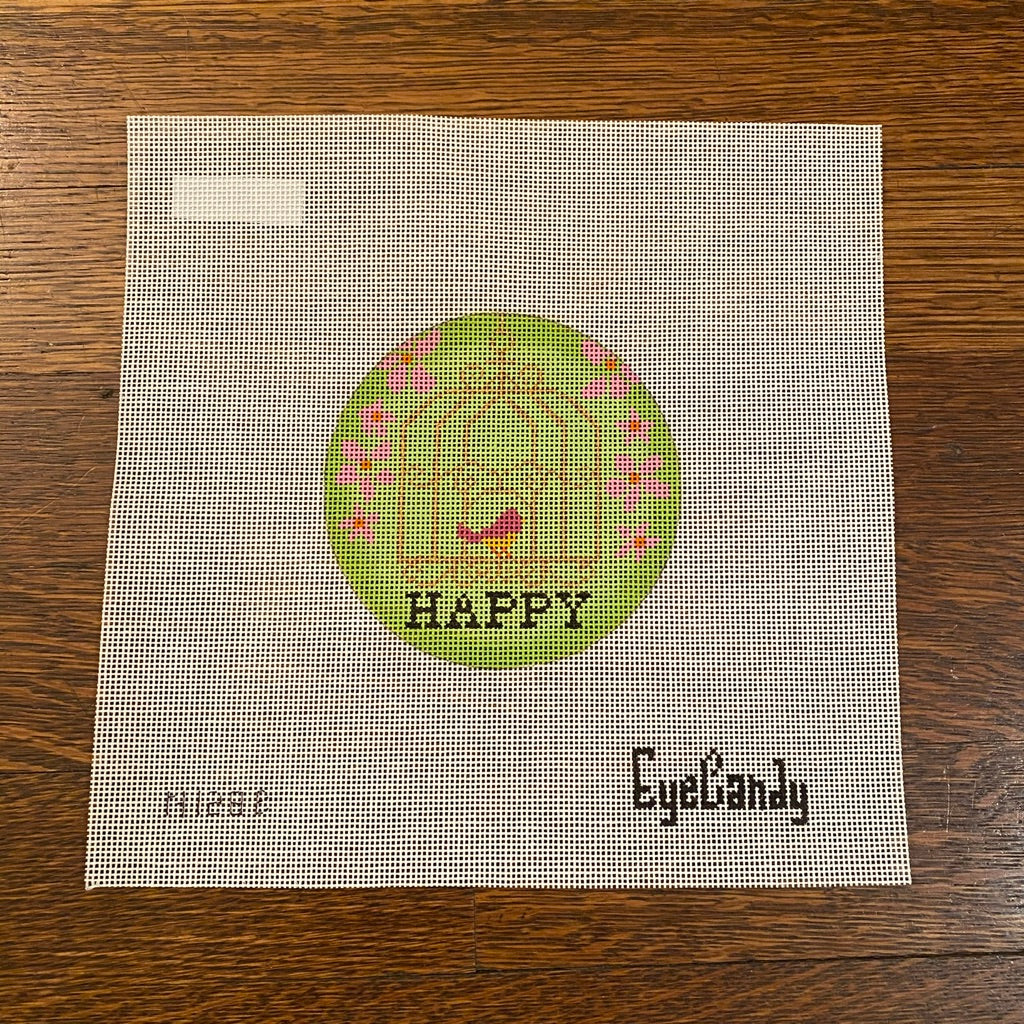 Happy Ornament Canvas - needlepoint