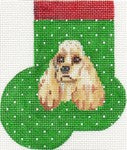 Cocker Spaniel Mini Sock Canvas - KC Needlepoint