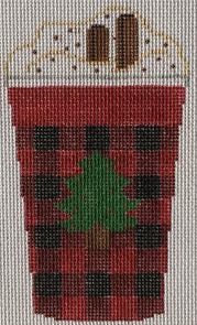 Buffalo Plaid Coffee Cup Canvas - KC Needlepoint