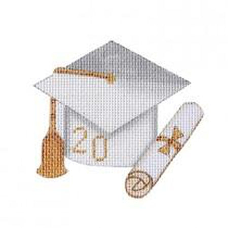 Graduation Cap Needlepoint Ornament Canvas - KC Needlepoint