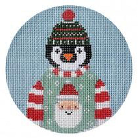 Tacky Sweater Penguin Canvas - KC Needlepoint