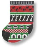 Dog Mini Sock Canvas - KC Needlepoint