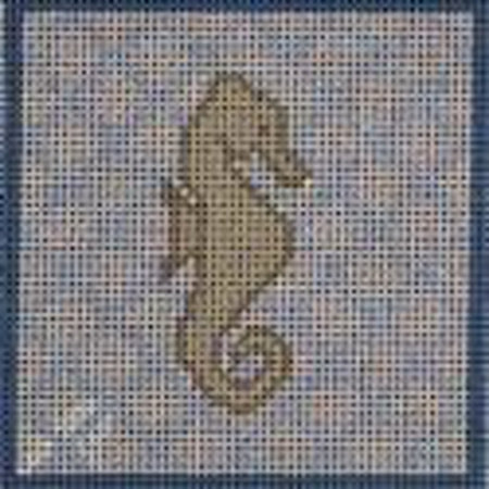 Seahorse Square Canvas - KC Needlepoint