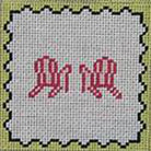 Chairs Square Canvas - KC Needlepoint