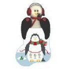 Fishing Penguin Mini Sock Canvas - KC Needlepoint