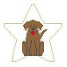 Chocolate Lab Star Canvas - KC Needlepoint