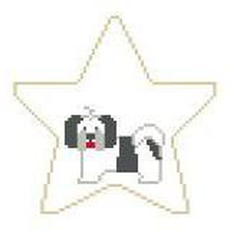 Shih Tsu Star Canvas - KC Needlepoint