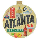 Atlanta Travel Round Needlepoint Canvas - KC Needlepoint