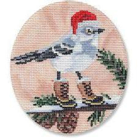 Mockingbird with Boots Canvas - KC Needlepoint