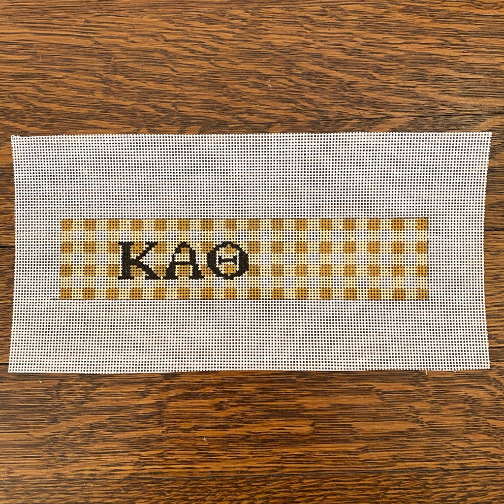 Kappa Alpha Theta Key Fob Canvas - needlepoint