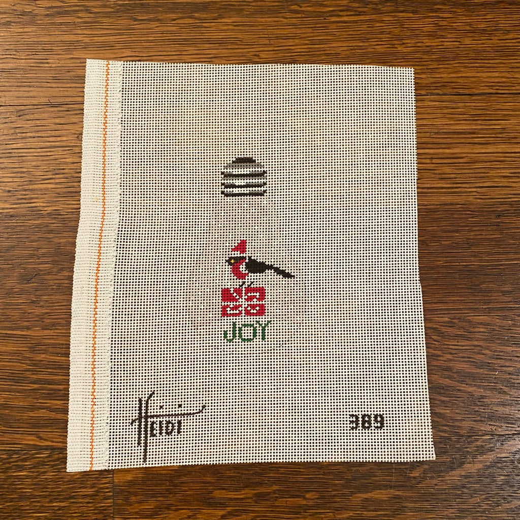 Joy Light Bulb Canvas - needlepoint