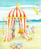 At the Beach Canvas - KC Needlepoint