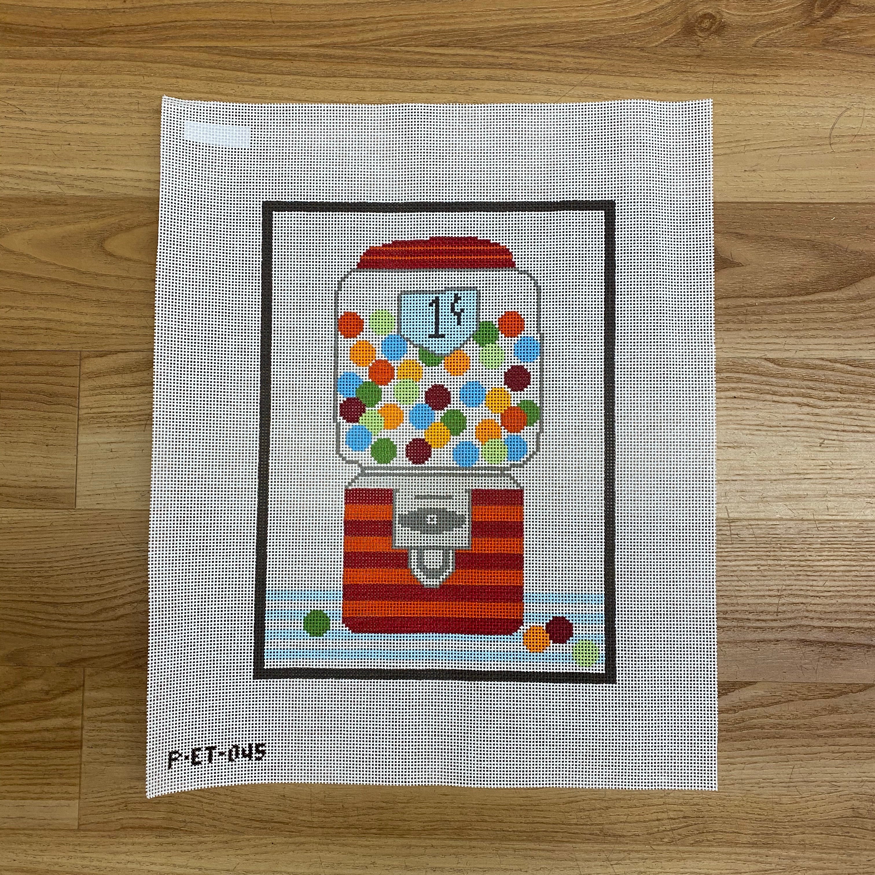 Gumball Machine Canvas - needlepoint