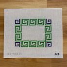 Greek Key Clutch Canvas - needlepoint