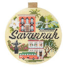 Savannah Travel Round Needlepoint Canvas - KC Needlepoint