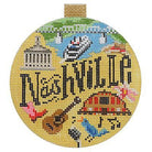 Nashville Travel Round Canvas - KC Needlepoint