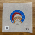 Orange Tabby Santa Ornament Canvas - needlepoint