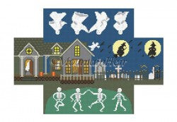 Haunted House Brick Cover - needlepoint