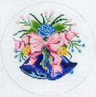 Wedding Bells Round Canvas - KC Needlepoint